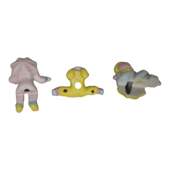 Vintage Enesco Shelf Sitting Clown Trio Figurines Collectible Retro Circus Decor - Picture 8 of 8